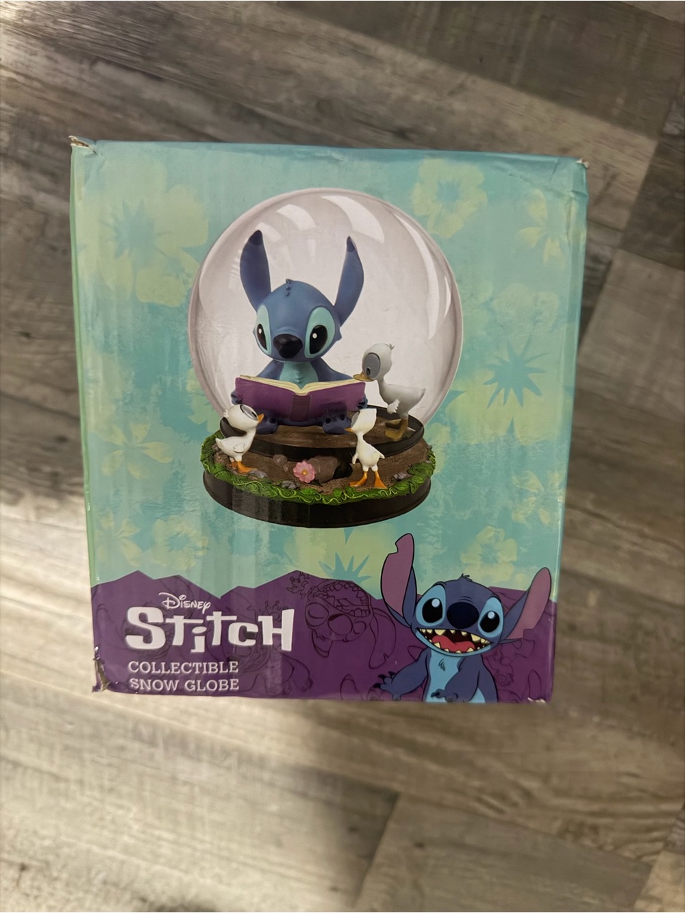 Disney Stitch Snow Globe Collectible - Turquoise Purple